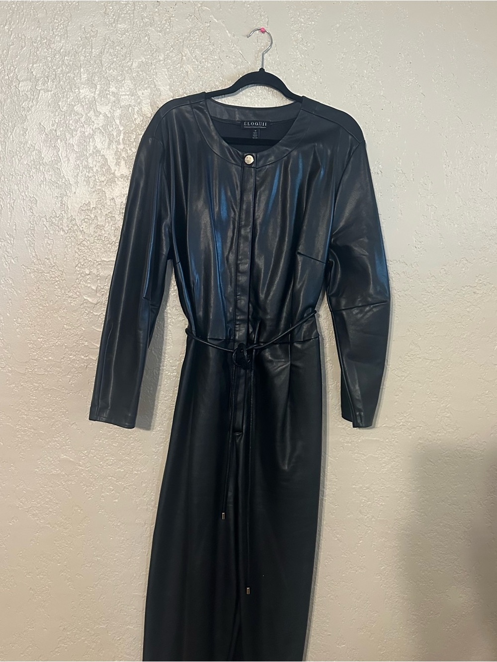 ELOQUII Black Faux Leather Jumpsuit 🖤 - Picture 3 of 4